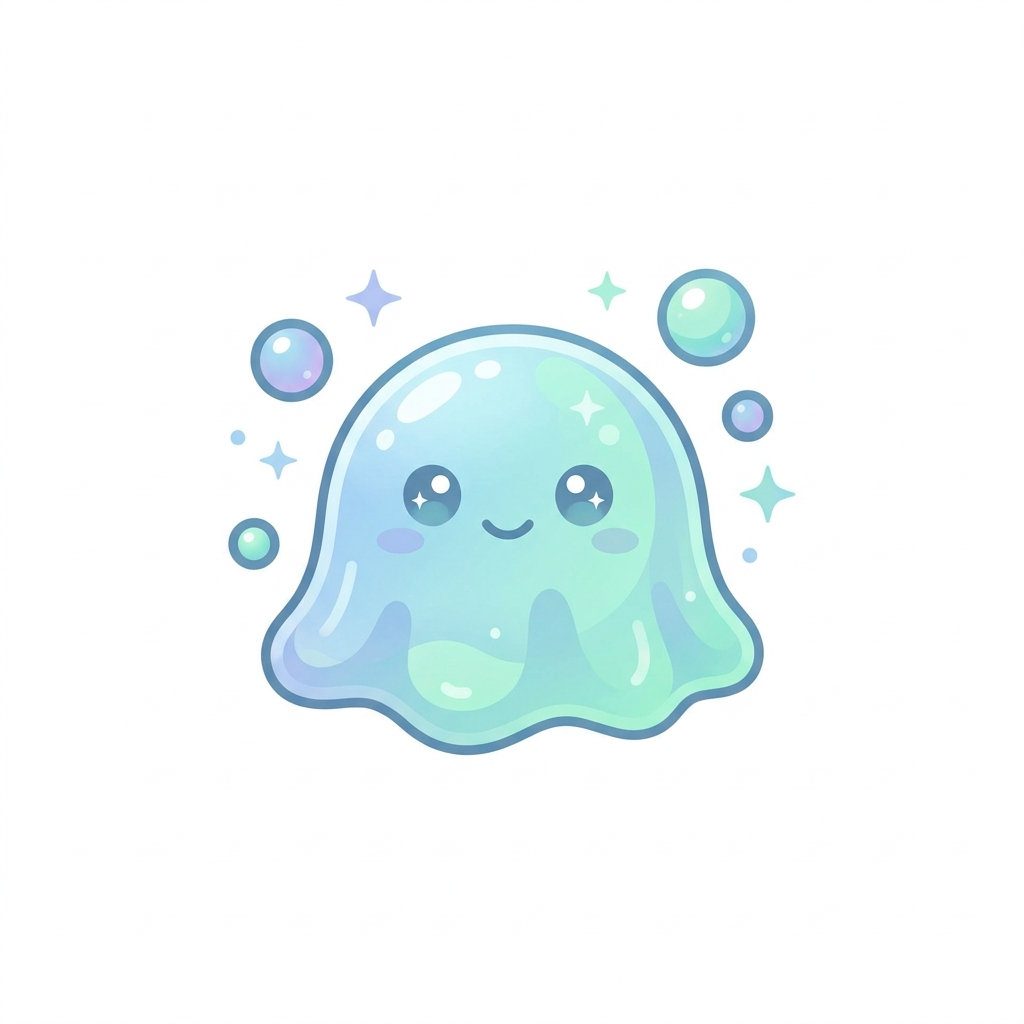 Cute original pastel slime mascot